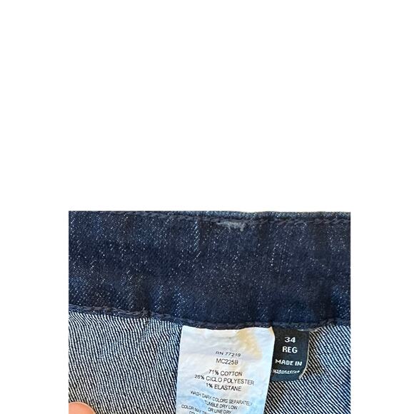 Cotton Polyester Blend Slim Blue Jeans Mens 34x32 - Picture 3 of 3